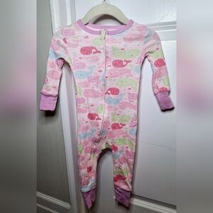 Kids Headquarters Colorful Whale Print Onesie (12 mo)